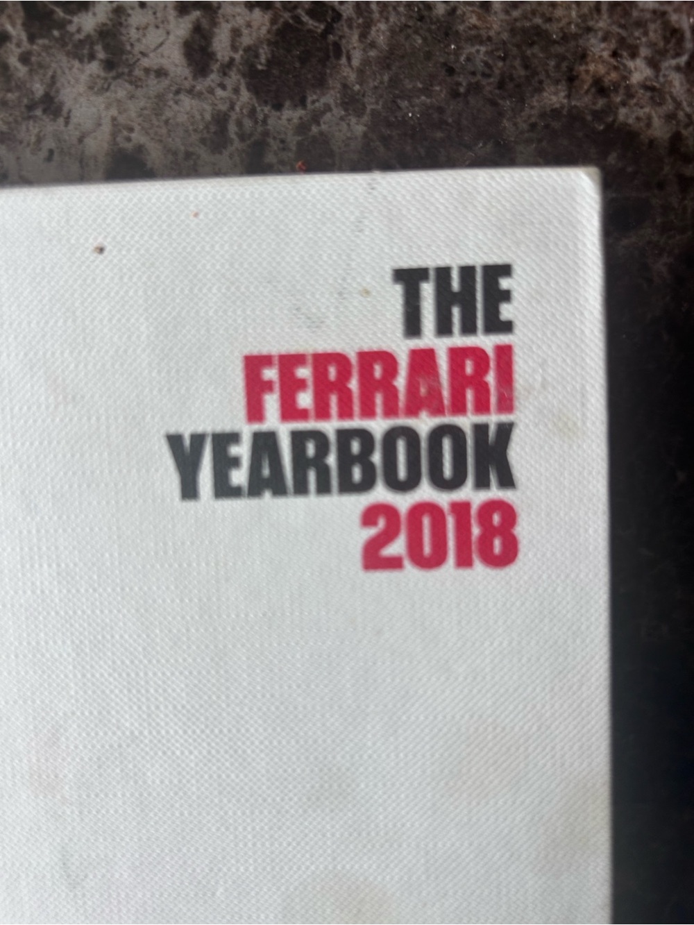 Ferrari White and Red Yearbook Cover